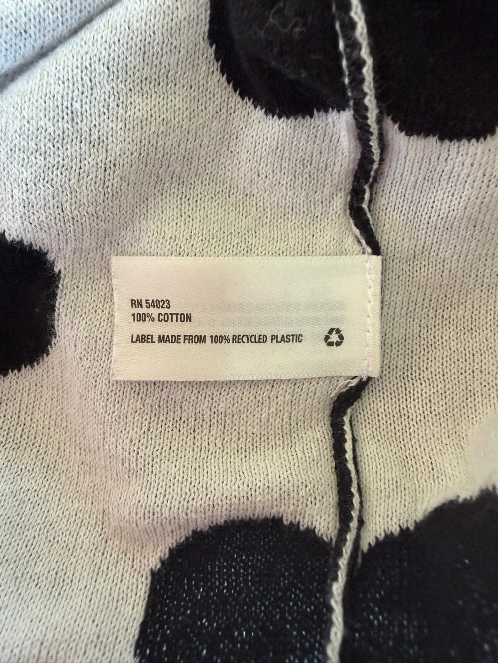 GAPKIDS Black Crewneck Sweater with White Polka Dots